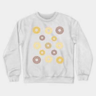 Donuts pattern - brown and beige. Crewneck Sweatshirt